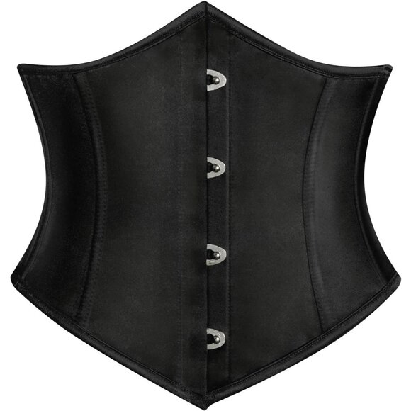 Women's Casual Floral Lace Up Boned Underbust Darkness Corset Waist Belts - Picture 1 of 9